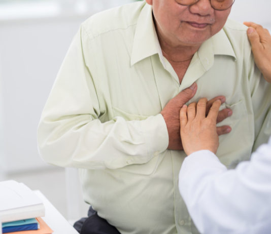 Older man having cardiac arrest